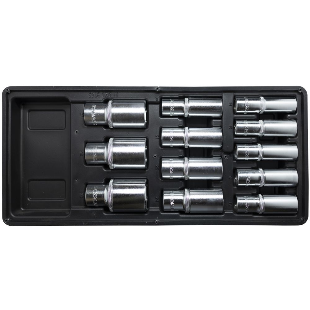 FIXMAN Tray 12 Piece 1/2' Drive Deep Sockets